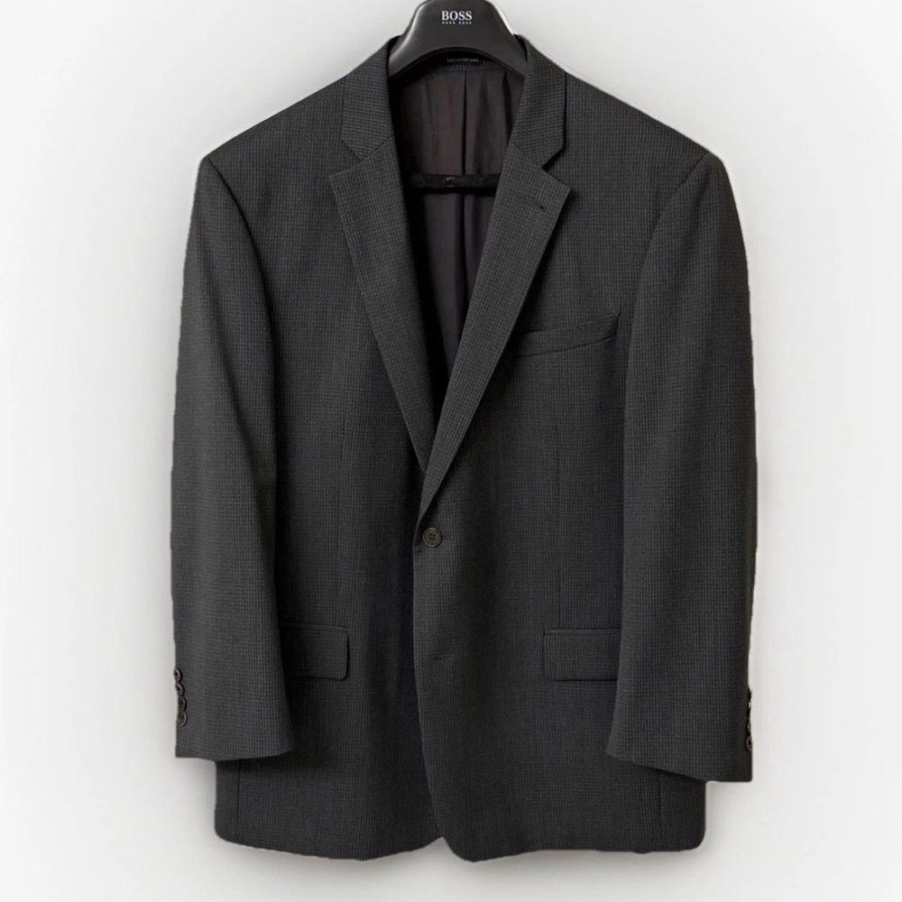 John Varvatos Men's 46R Charcoal Gray Blazer